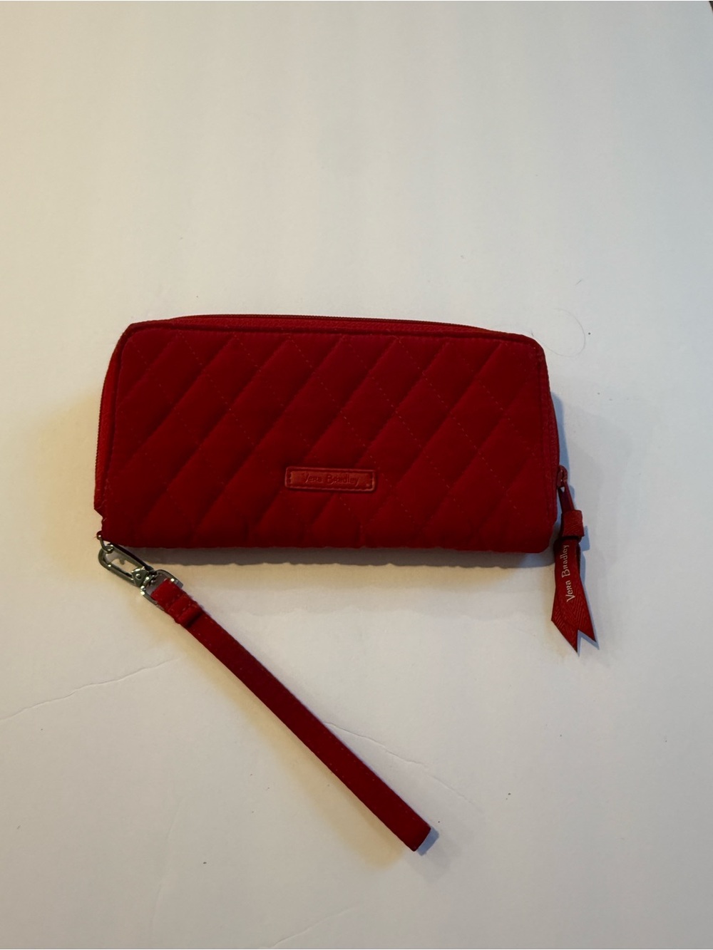 Vera Bradley Quilted Red Wristlet Wallet with Strap